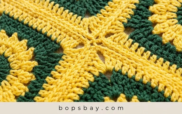 Sunflower Square Blanket Crochet Pattern