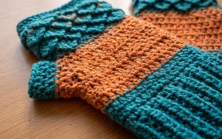 Dragon Scale Fingerless Gloves Crochet Patterns